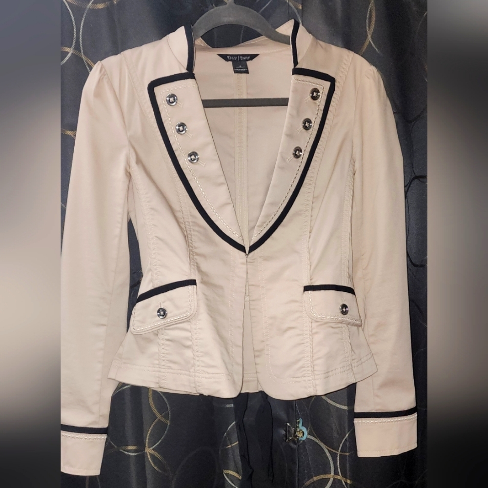 White House Black Market Cream Size 4 Blazer Jacker